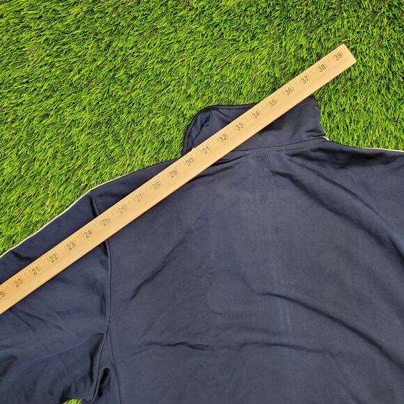 Adidas Track Jacket Medium 21x28 Blue White 3-Stripes Tricot - Picture 2 of 16